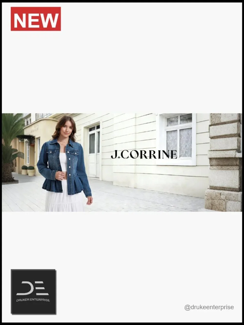 Ruffle Hem Peplum Denim Jacket Puff Sleeve Button Down